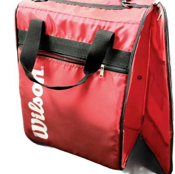 ❤️ VINTAGE WILSON Red Padded Locker Duffle Tote - Picture 2 of 7